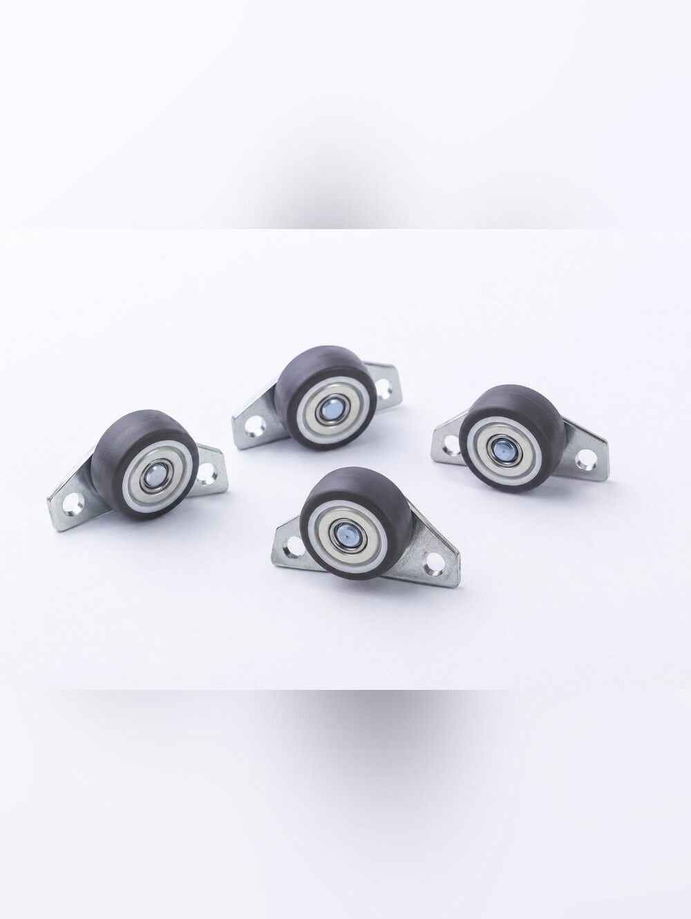 4 Pc Mini Side Mount Caster Wheels 1.25” Low Profile Furniture Drawer Rollers